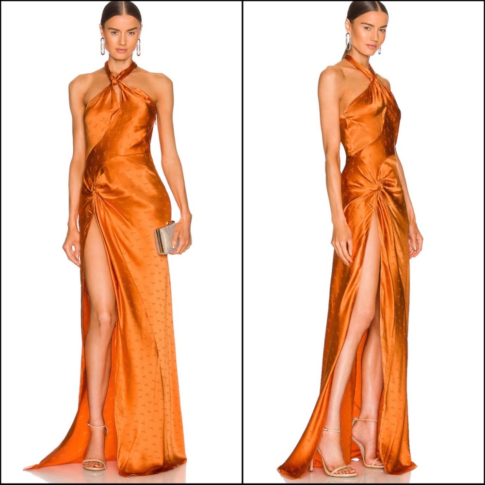 Ronny Kobo Collection Orange Maxi Dress
